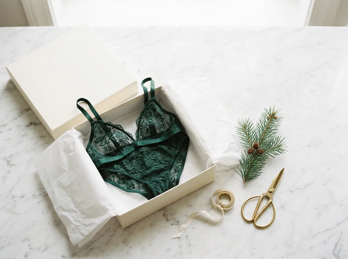 AI-generated Holiday gifting lingerie example