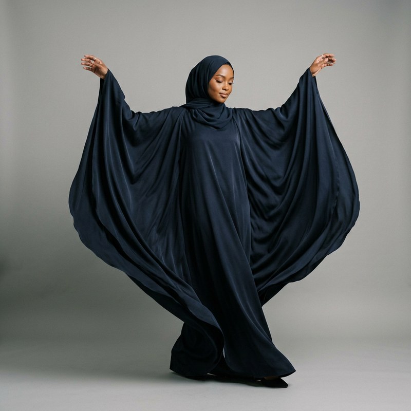 Coverage-safe silhouette controls — AI Abaya Models