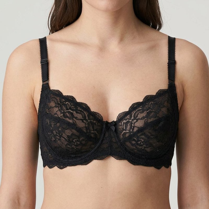 Lace and strap detail kept crisp, AI Bra Models