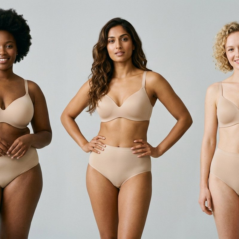 Same bra on several body types, AI Bra Models