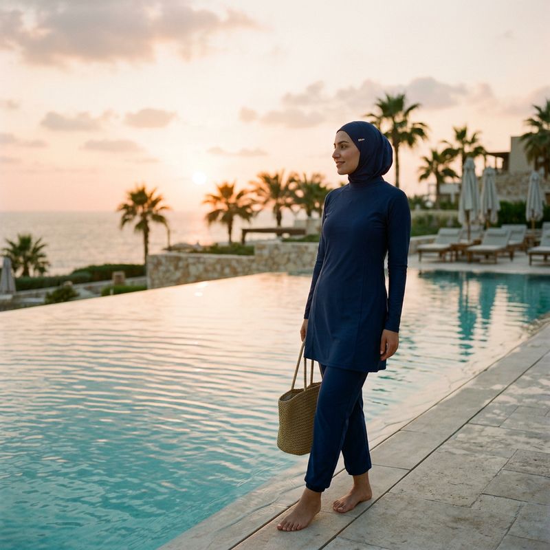 AI Modest Swimwear Models