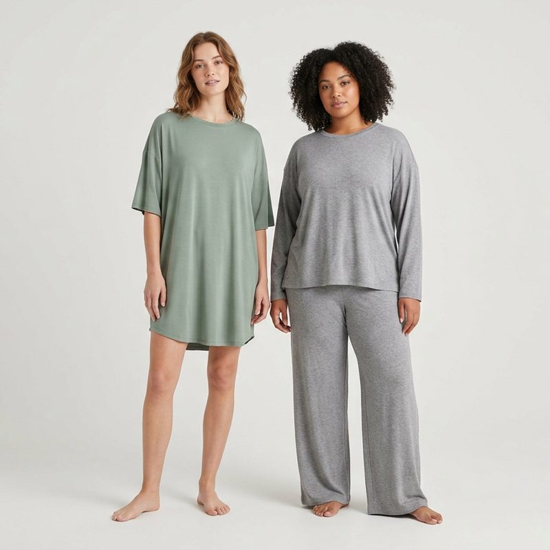 Relaxed fit held on every body type, AI Sleepwear Models
