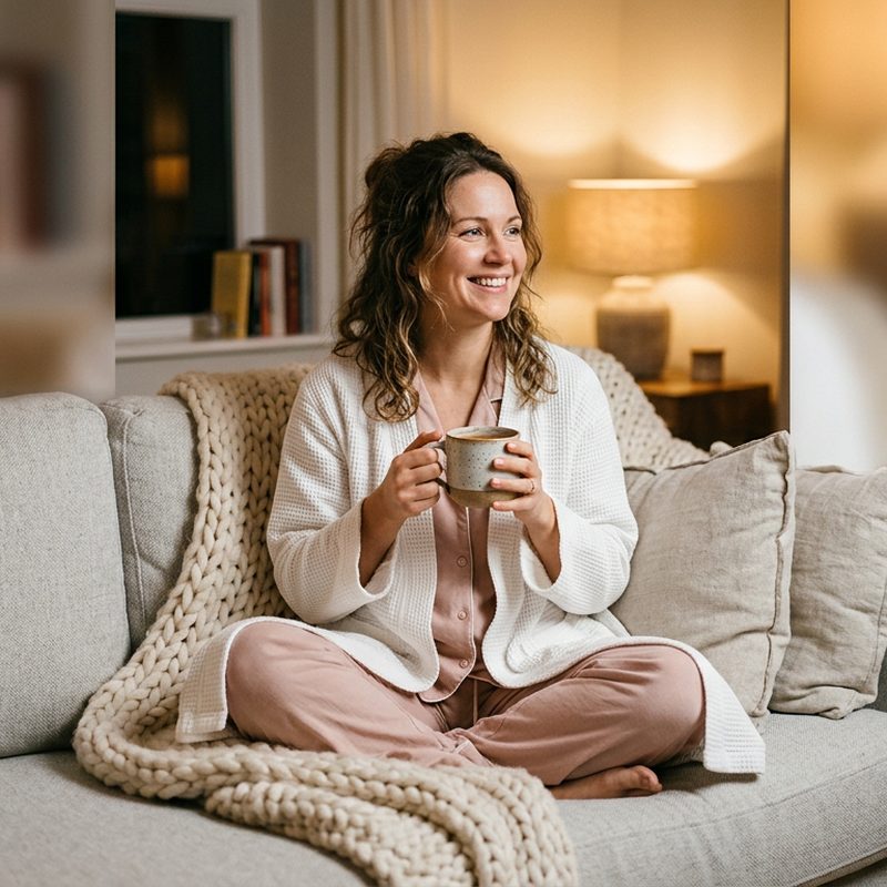 Cozy lifestyle scenes for seasonal campaigns, AI Sleepwear Models