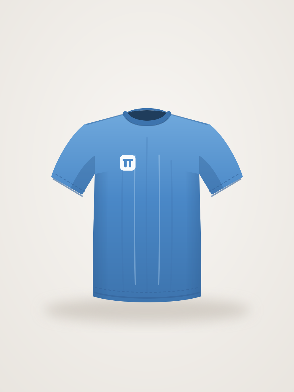Flat blue t-shirt product photo before virtual try-on